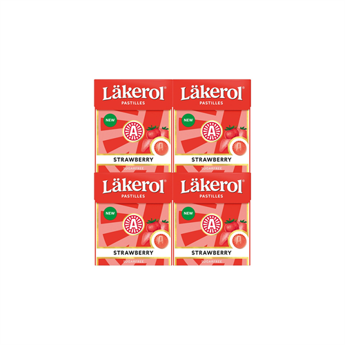 Läkerol Strawberry 4-Pack 100g
