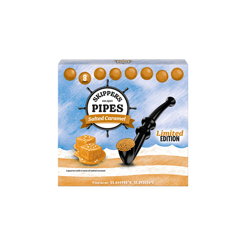 Skipper's Pipes 8-pack Salted Caramel 136g